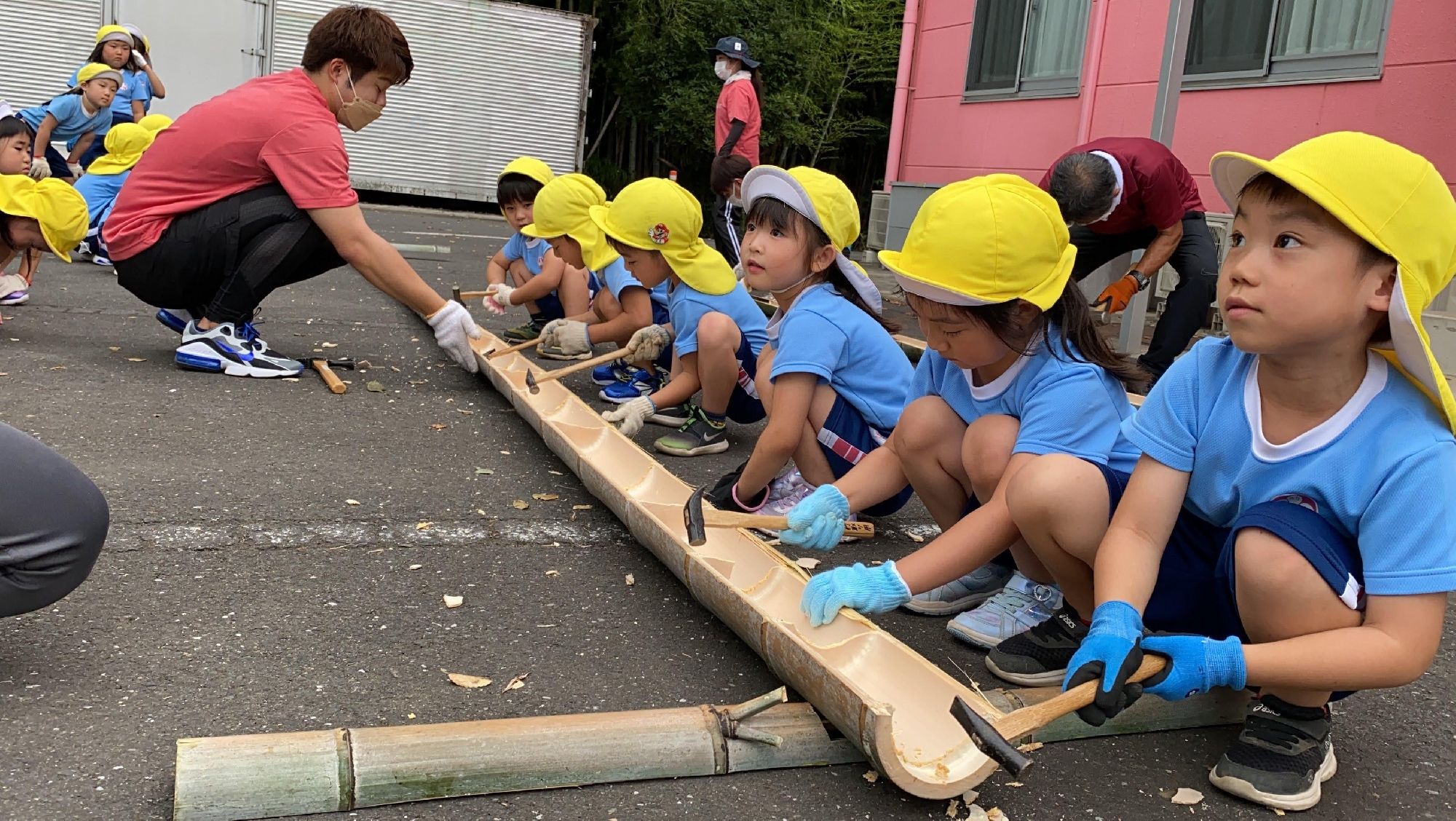 流しそうめん遊び